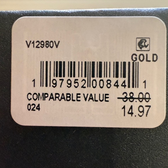 Vince Camuto Shiny Gold Hoop Earrings - Picture 4 of 4